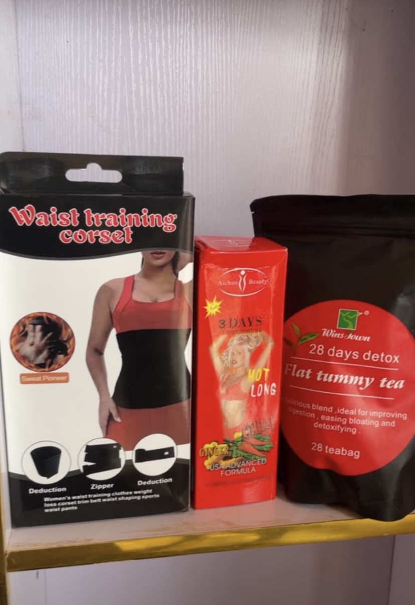Tummy wrap, weight loss tea and sliming cream